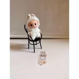 Authentic Pin for love Lububu plush letter : H Popmart V4